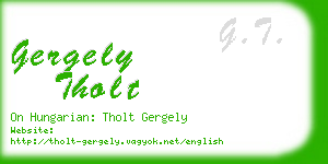 gergely tholt business card